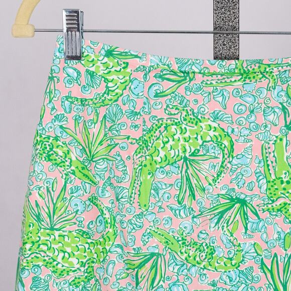 Lilly Pulitzer Dresses & Skirts - Vintage Lilly Pulitzer See Ya Later Alligator Skirt Size 4 Preppy Tropical Beach